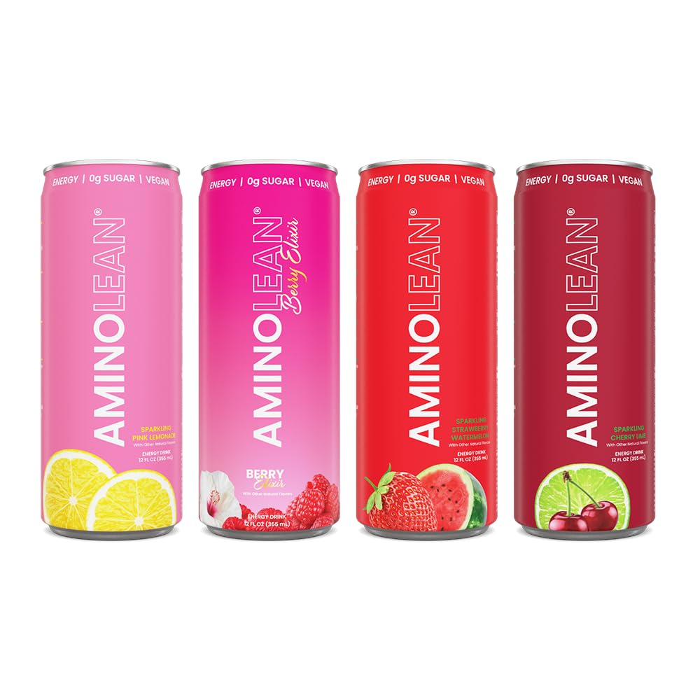 AminoLean poured into a glass for refreshing, jitter-free energy.
