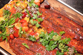 Rub with Love Salmon Rub on chicken wings delivers savory crust.
