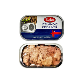 Rudca Food Icelandic Cod Liver on toast, ready-to-eat and savory.