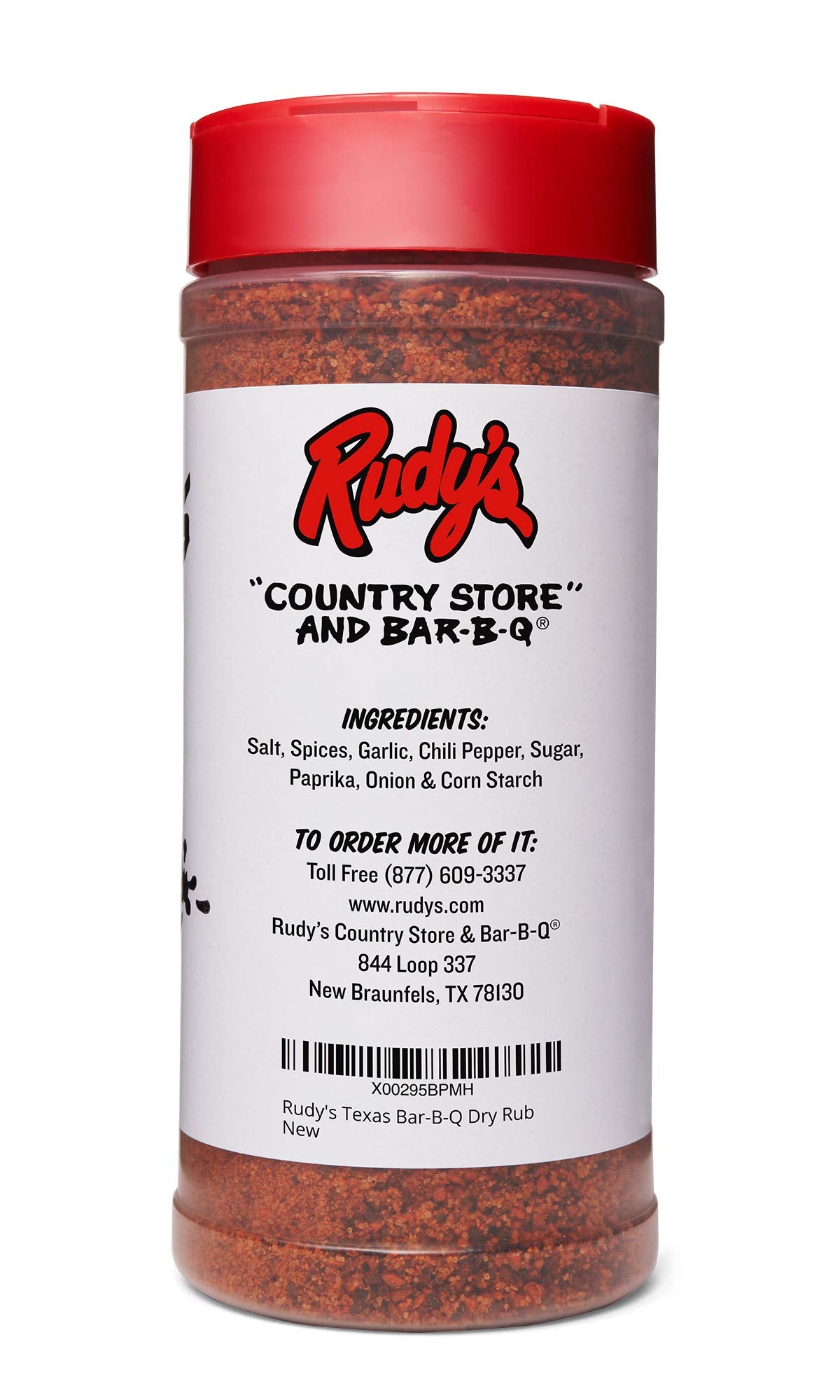 Rudy's dry rub on ribs delivering smoky, savory taste