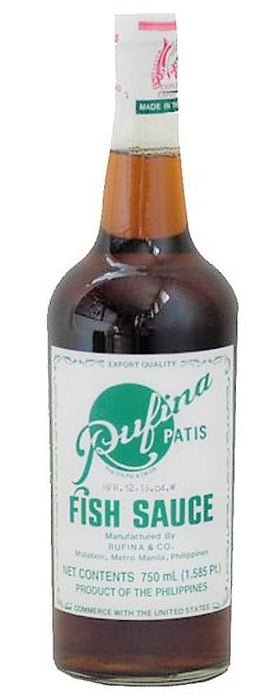 Rufina Patis fish sauce 25oz bottle enhances everyday cooking with rich umami.