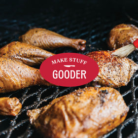 Rufus Teague Chick N' Rub creates a rich bark on grilled meat