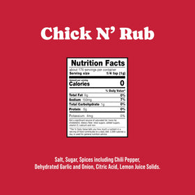 Rufus Teague Chick N' Rub on chicken ready for grilling