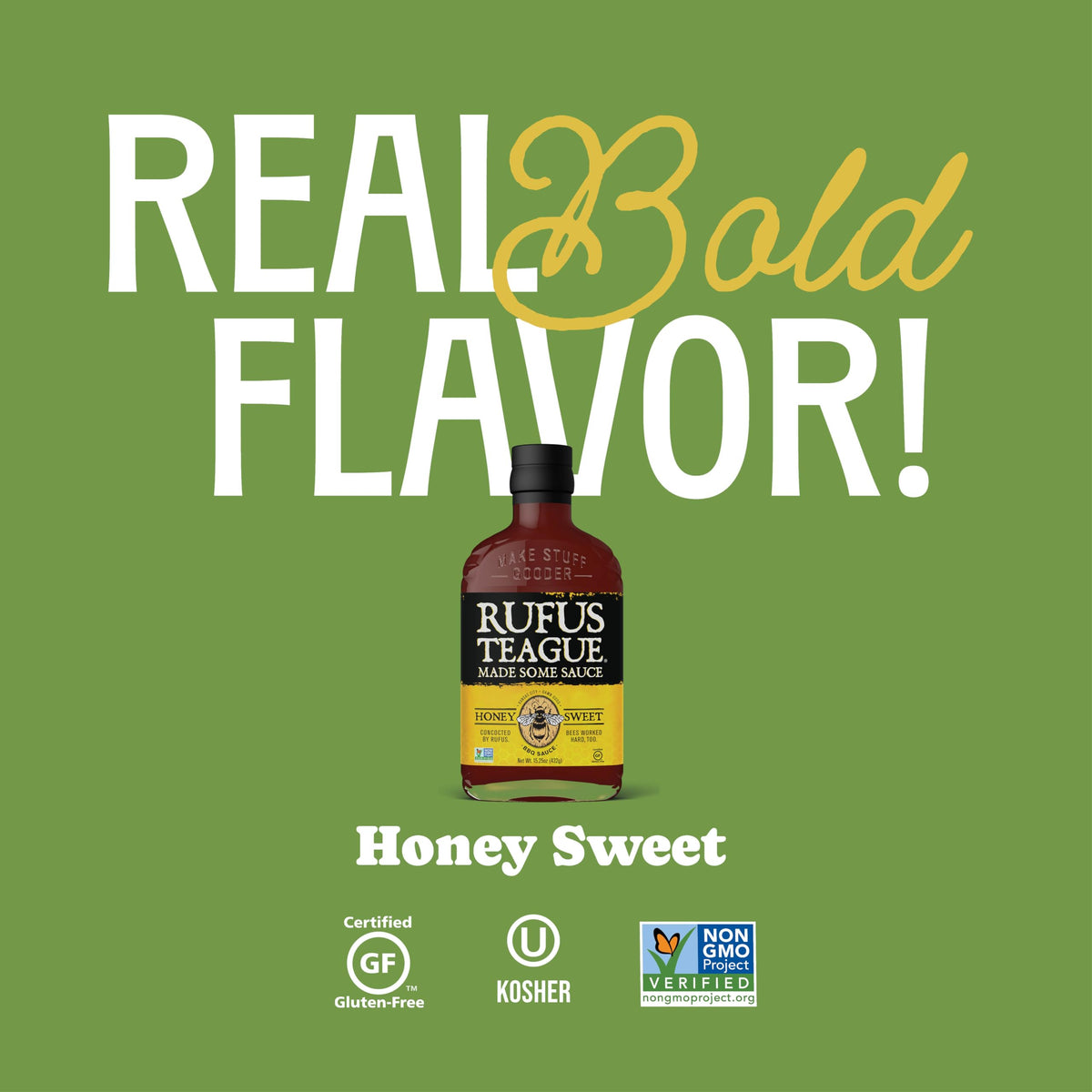 Rufus Teague Honey Sweet BBQ Sauce used as grilled chicken glaze