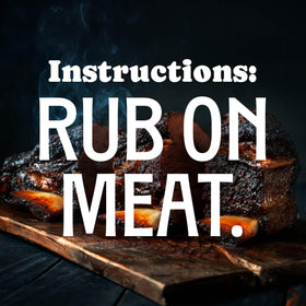 Rufus Teague Meat Rub ingredient list highlights gluten-free, Non-GMO, kosher.