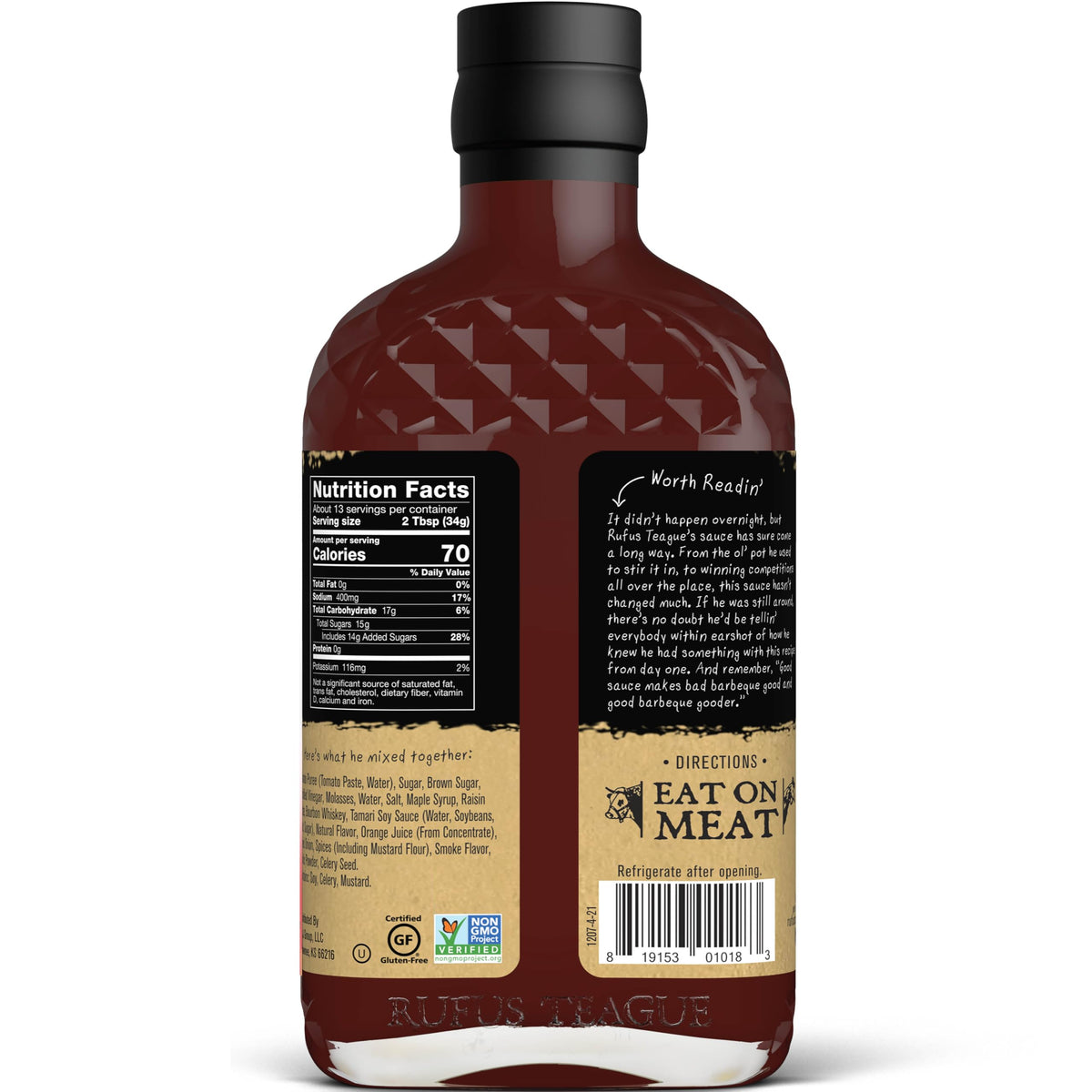 Rufus Teague whiskey maple sauce glaze on ribs with caramelized finish