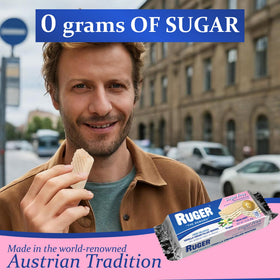 RUGER vegan ingredients highlight plant-based snacking.