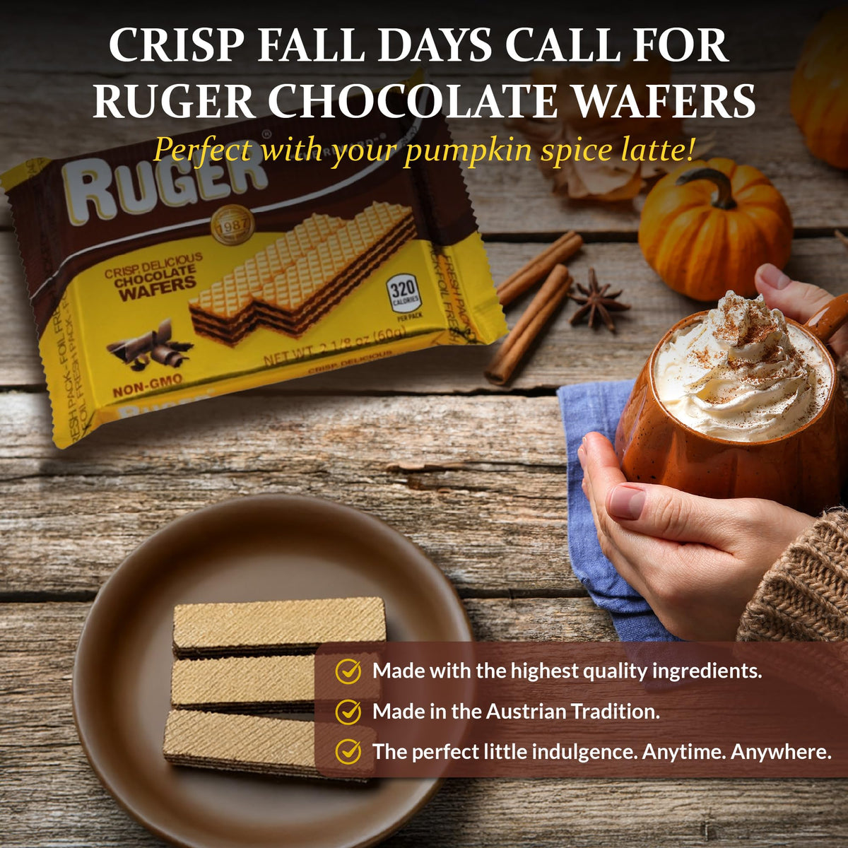 Ruger Wafers artisan-quality packaging ensures freshness and quality.