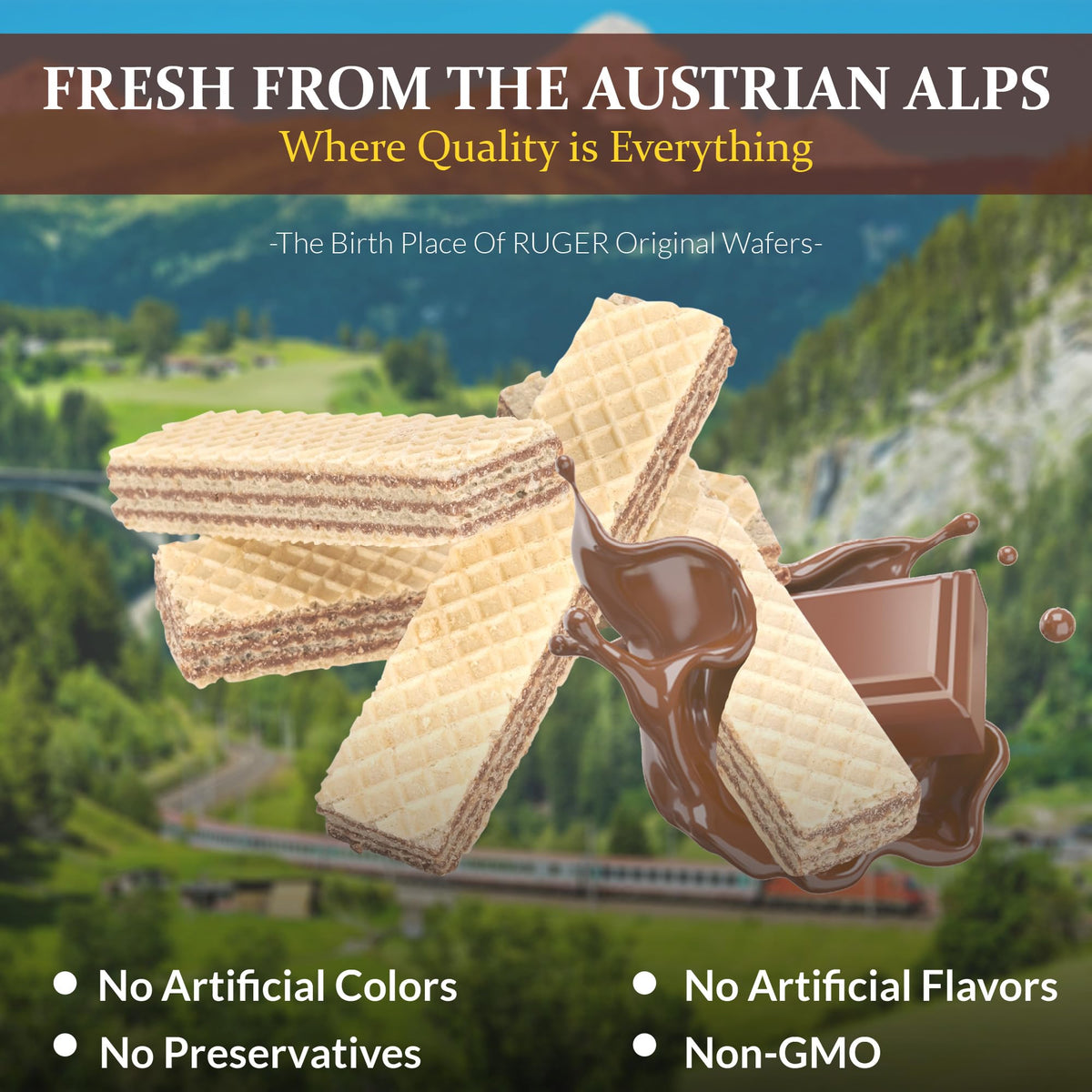 Ruger Wafers with coffee pairing ideal for a quick indulgence.