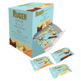 Ruger XOXO chocolate sea-salt wafers displayed for sharing