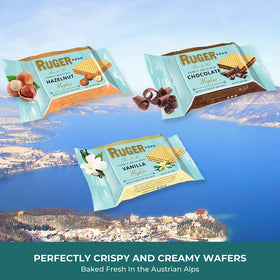 Foil-wrapped Ruger XOXO wafers ready for on-the-go snacking