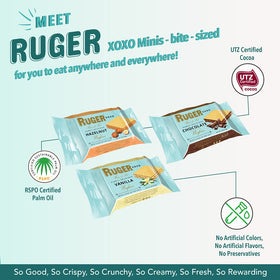 Ruger XOXO vanilla sea-salt wafers displayed as a desk-time treat
