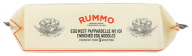 Rummo Egg Nest Pappardelle plated as a gourmet dish with sauce and herbs