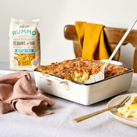 Rummo elbows pasta pairs with cheese sauces and vegetables.