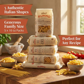 Rummo pasta variety pack farfalle bow-tie; versatile for salads and light sauces.