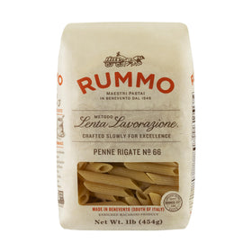 Rummo Penne Rigate pasta pack featuring five 16 oz boxes for easy meal prep