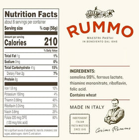 Rummo Riccioli N54 spiral pasta texture ideal for salads and creamy sauces