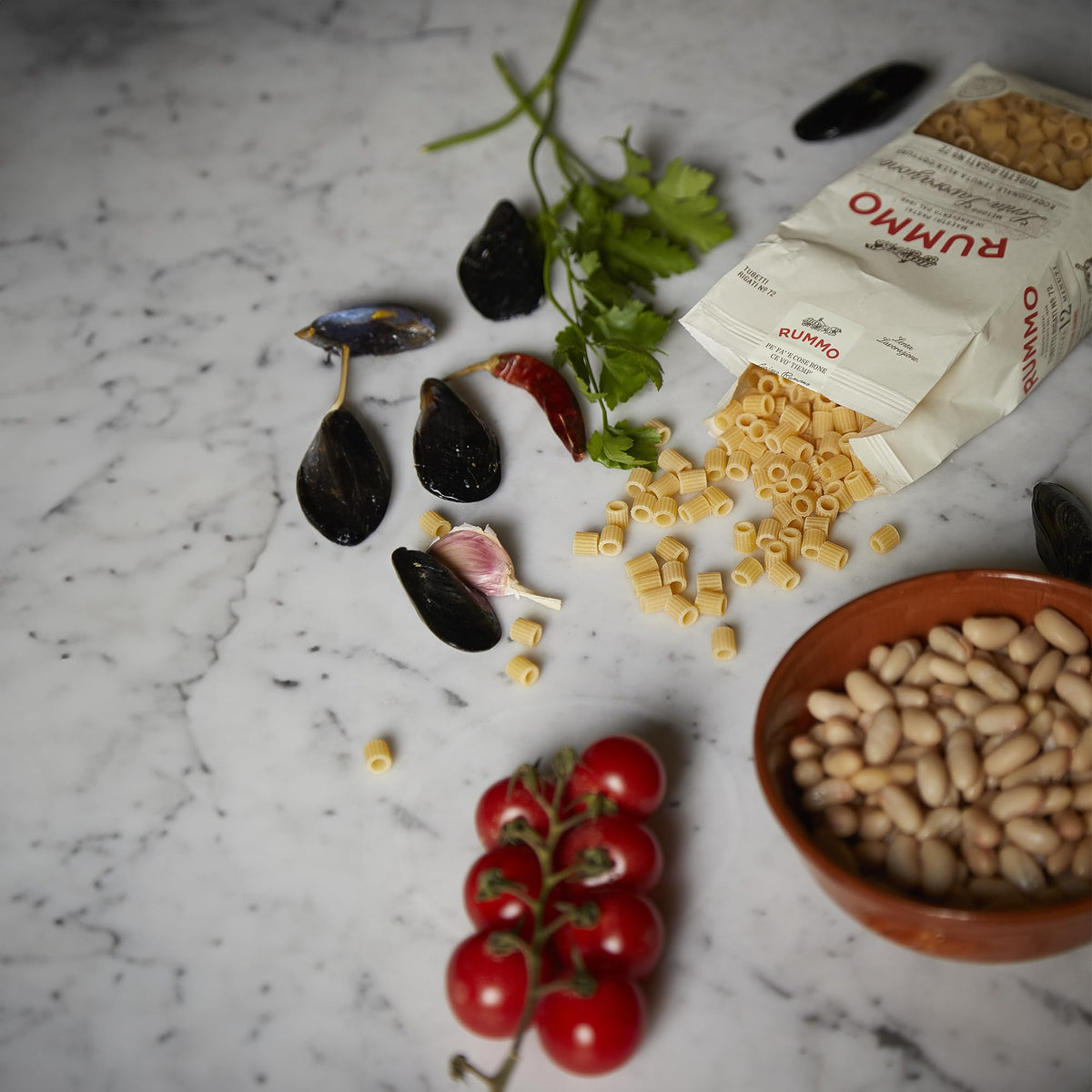 Rummo Tubetti Rigati plated, restaurant-quality dinner idea for family meals.