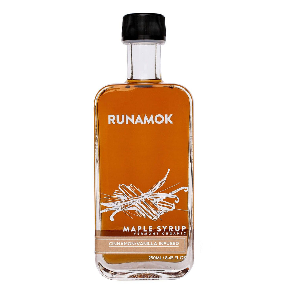 Runamok Maple Cinnamon-Vanilla bottle pour adds smooth breakfast sweetness