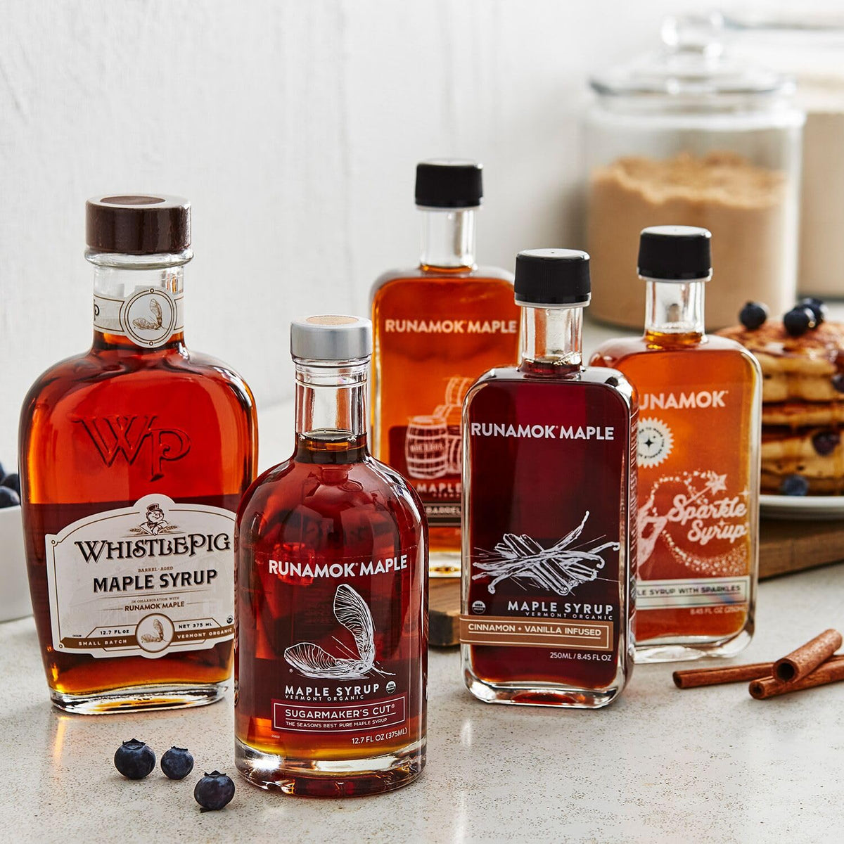 Runamok Maple Cinnamon-Vanilla label closeup shows premium branding and color