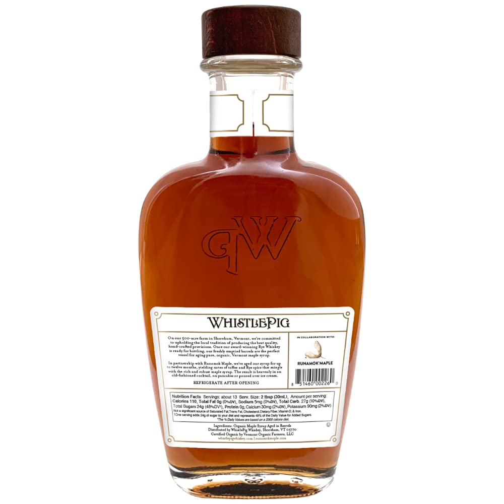 Runamok maple syrup aged in WhistlePig rye casks adds warmth for desserts
