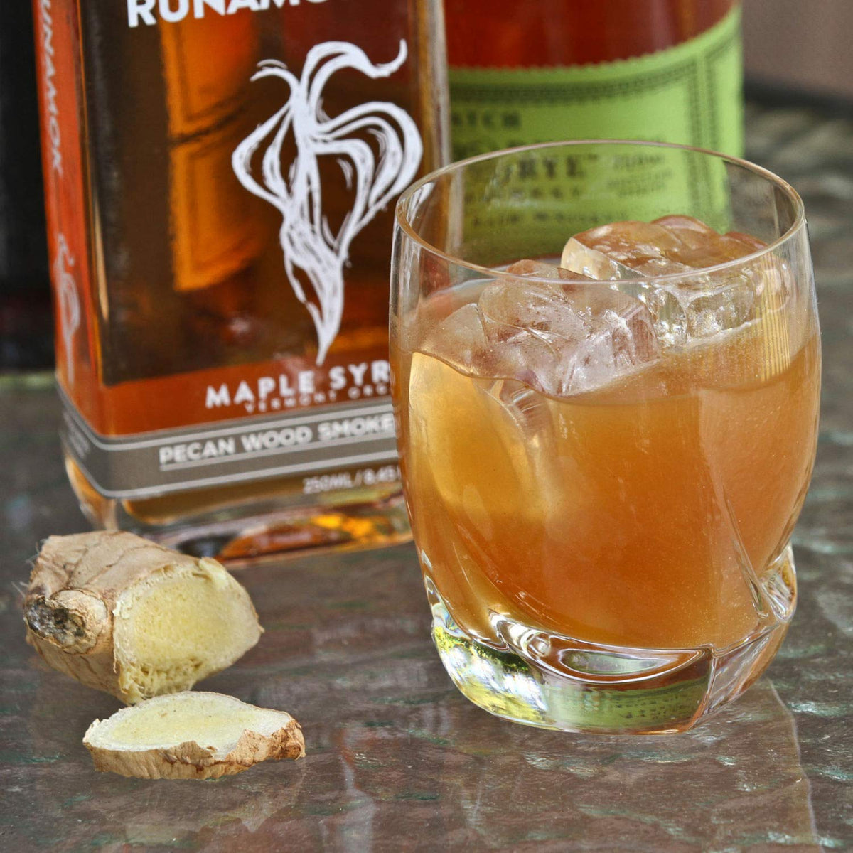 Runamok maple syrup cocktail, smoky finish for drinks