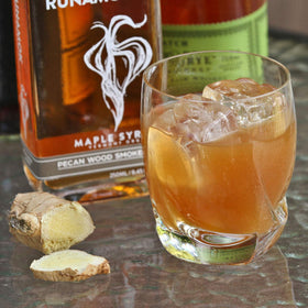 Runamok maple syrup cocktail, smoky finish for drinks