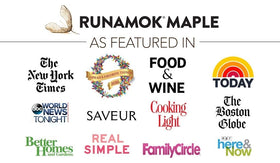Drizzling Runamok maple syrup on ice cream for a dessert-ready finish.
