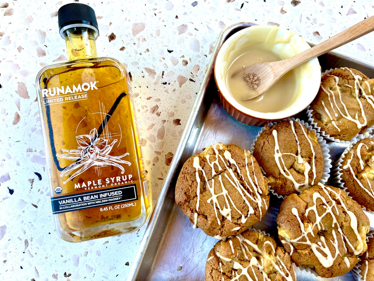 Runamok maple syrup ingredients: pure maple with vanilla bean infusion.
