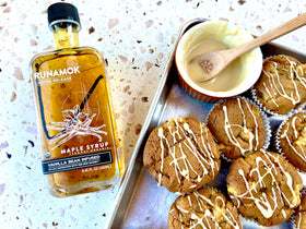 Runamok maple syrup ingredients: pure maple with vanilla bean infusion.