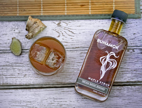 Runamok Smoked Maple Syrup pour shot, perfect for cocktails and BBQ glaze