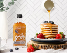 Fresh fruit topped with Runamok Sparkle Syrup adds shine