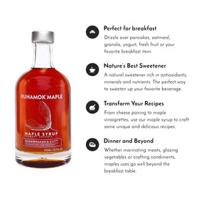 Gift packaging in glass bottle for Runamok Sugarmaker's Cut.