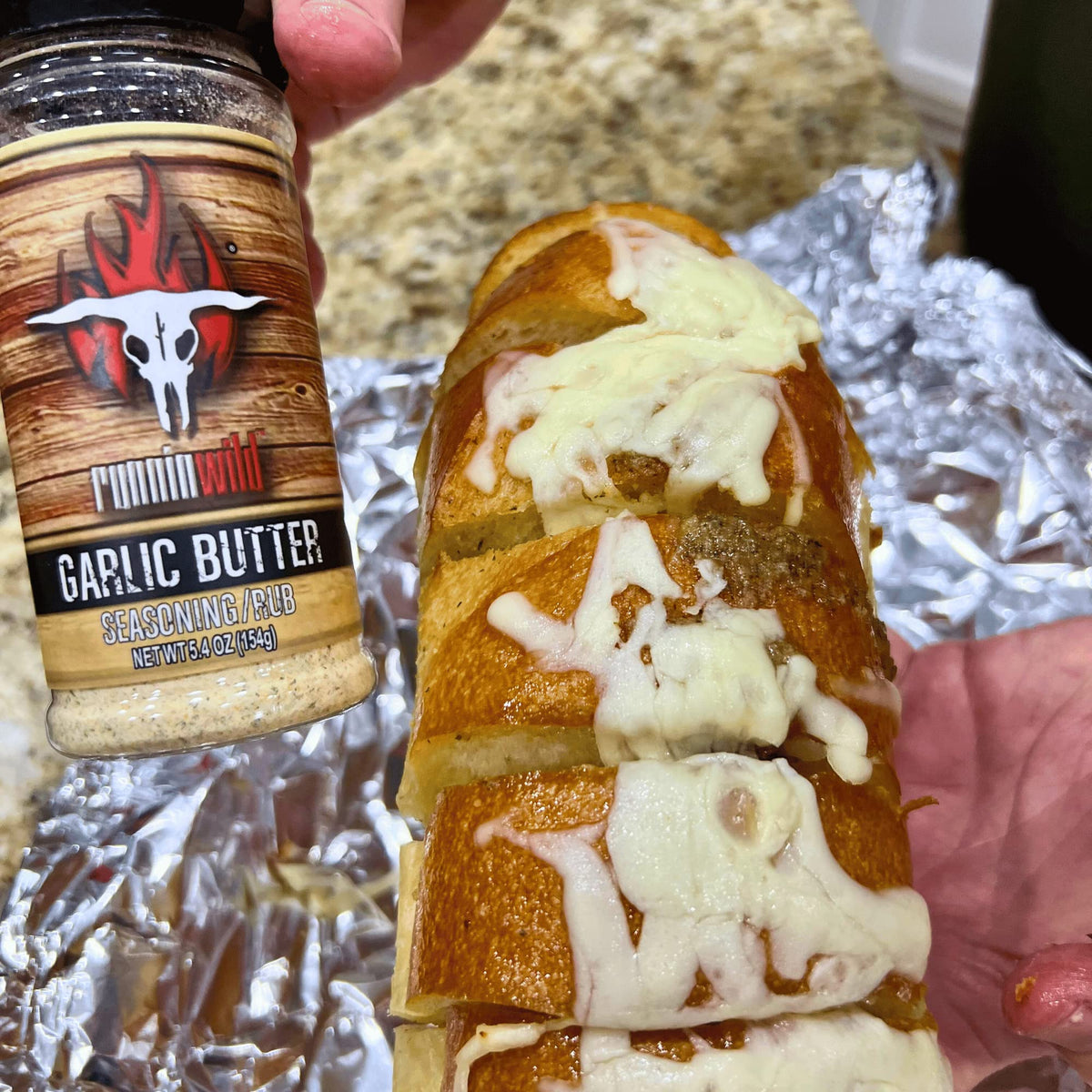 Runnin’ Wild Garlic Butter Seasoning on pasta delivers garlicky butter finish.