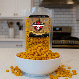 RunninWild Korn Nutz salted kernels in a party-ready bowl.