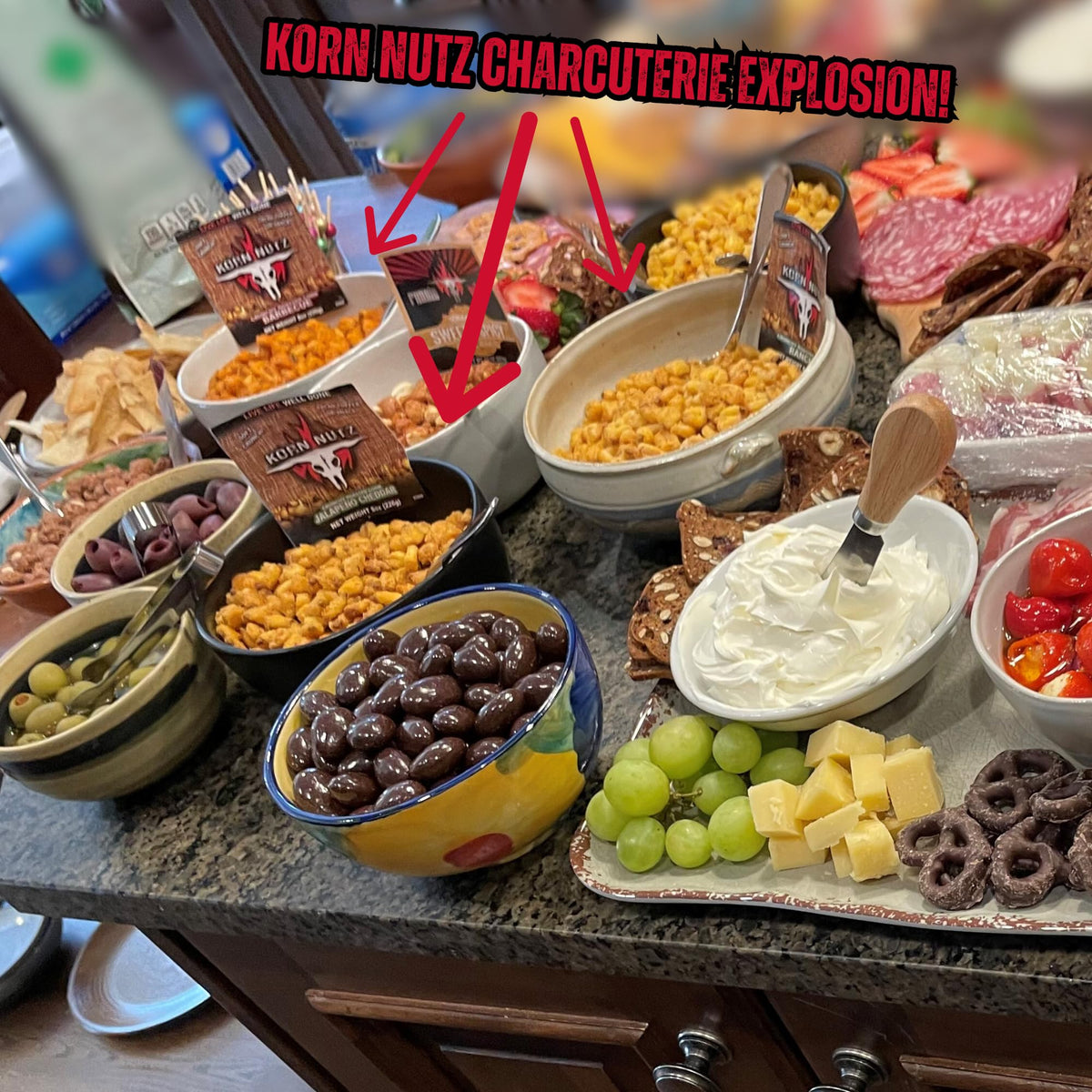 RunninWild Korn Nutz BBQ kernels in a resealable jar for easy snacking.