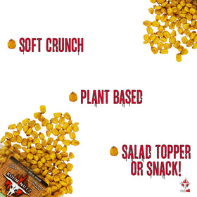 USA-made Korn Nutz packaging highlights freshness and care.