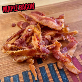 RunninWild maple bacon jerky two-bag pack for sharing