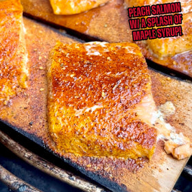 Runnin' Wild Peach Rub on chicken for smoky, vibrant color