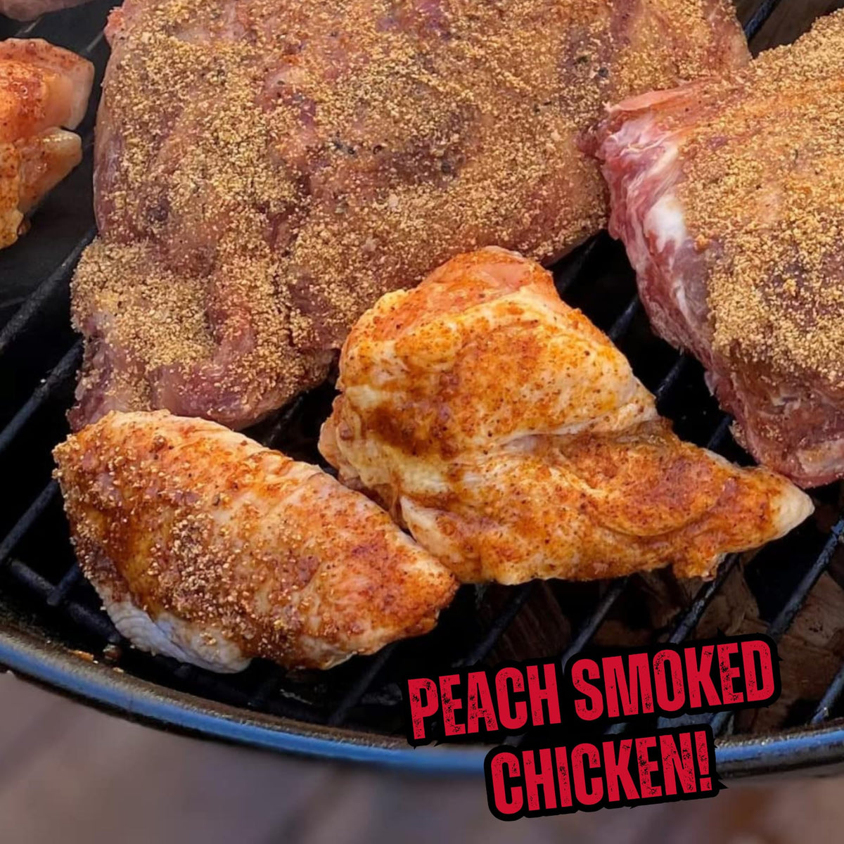 Runnin' Wild Peach Rub on sweet potatoes for caramelized edges