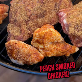 Runnin' Wild Peach Rub on sweet potatoes for caramelized edges