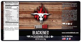 RunninWild seasoning on grill-ready platter demonstrates versatility on meats.