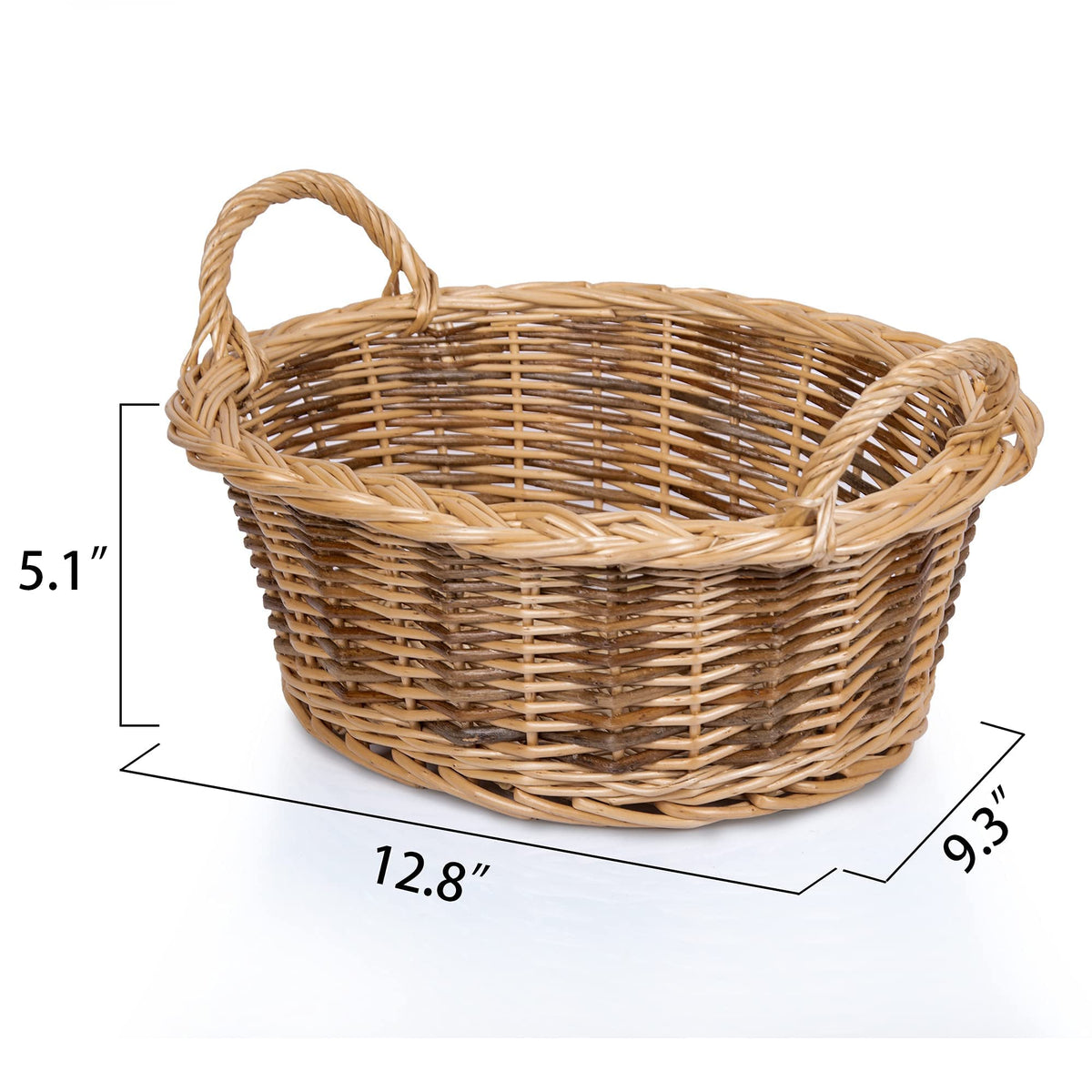 RURALITY gift basket side view highlights compact size.