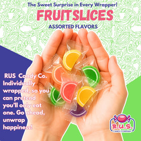 Cherry flavor fruit slices from R.U.S. Candy provide rich fruit depth