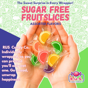 R.U.S. Candy gift-pack setup highlights thoughtful sugar-free treats for celebrations.