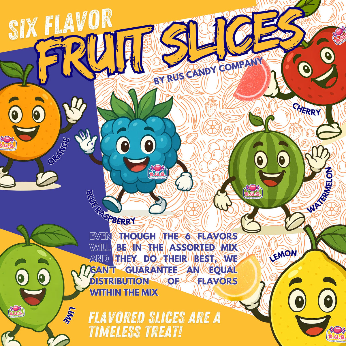 Lime flavor fruit slices from R.U.S. Candy add refreshing citrus notes