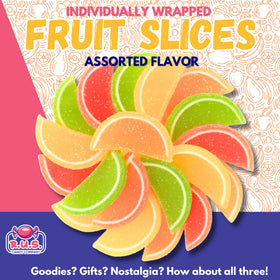 R.U.S. Candy fruit slices on a plate for nostalgic snacking