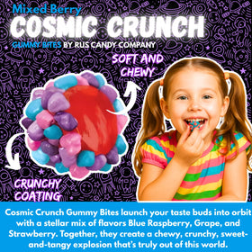 R.U.S. Candy Mixed Berry Gummy Clusters colorful pieces perfect for candy buffets.
