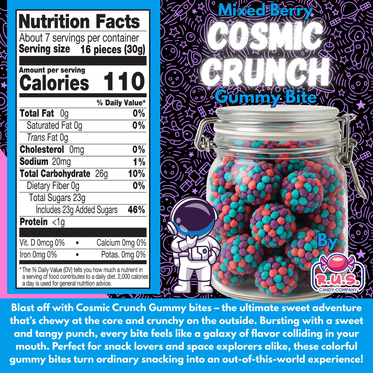 R.U.S. Candy Mixed Berry Gummy Clusters ideal party snack for kids and adults.
