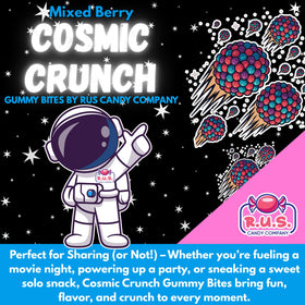 R.U.S. Candy Mixed Berry Gummy Clusters one-pound bag for sharing at gatherings.